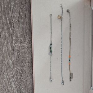 💫 Silver and Beaded Bracelets Set